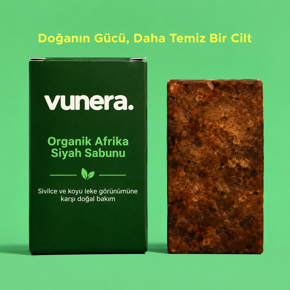 VUNERA Afrika Siyah Sabunu – Akne & Leke Karşıtı Doğal Bakım